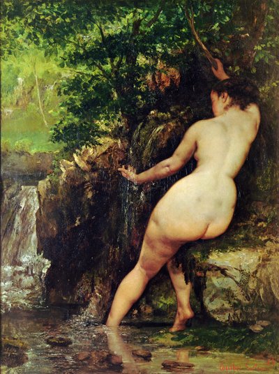 De bron of bader bij de bron, 1868 door Gustave Courbet